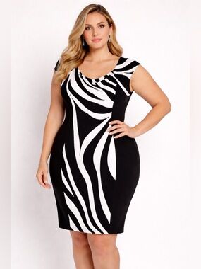Frank Lyman Design Black and White Dress